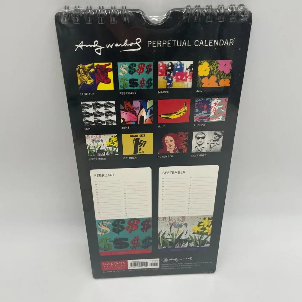 Andy Warhol Perpetual Calendar Galison‎ NEW Modern Art Open Year
